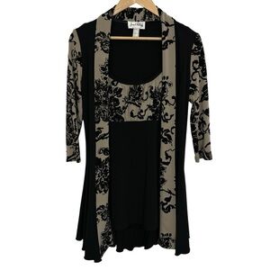 Vintage 90s Joseph Ribkoff Tank + Jacket Set Sz 8 Top Cardigan Slinky Casual EUC